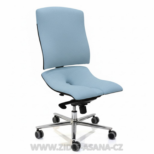 Ergonomická židle Ásana Steel Basic Ekokůže, Light Blue